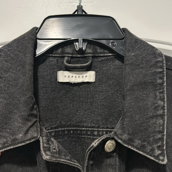TOPSHOP black Jean jacket size 8/10 - Picture 3 of 7